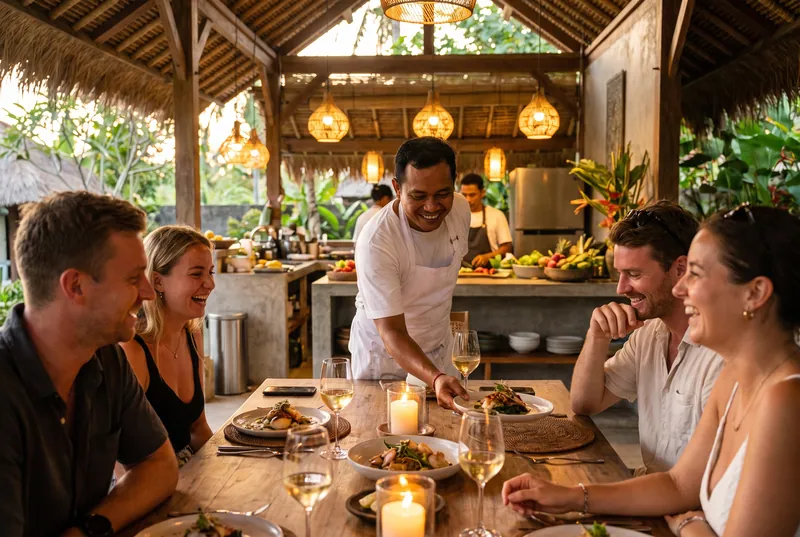 Private chef in Bali — happy guests enjoying the moment