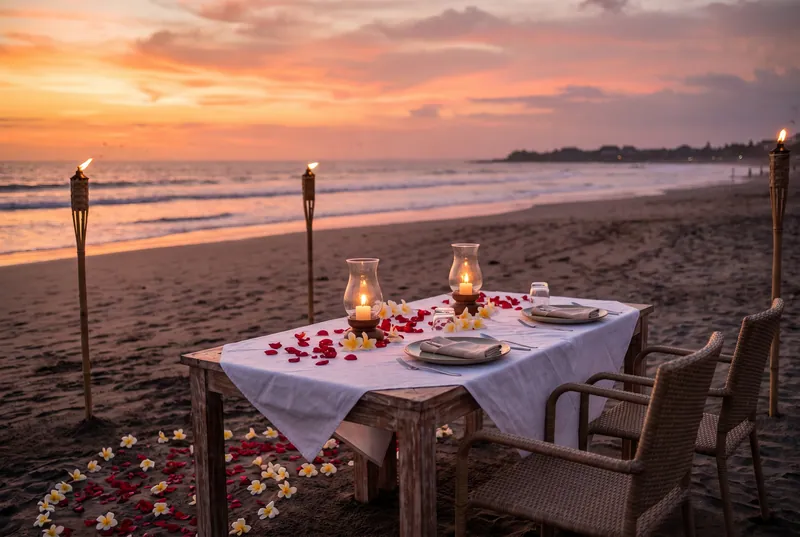 Romantic dinner in Bali